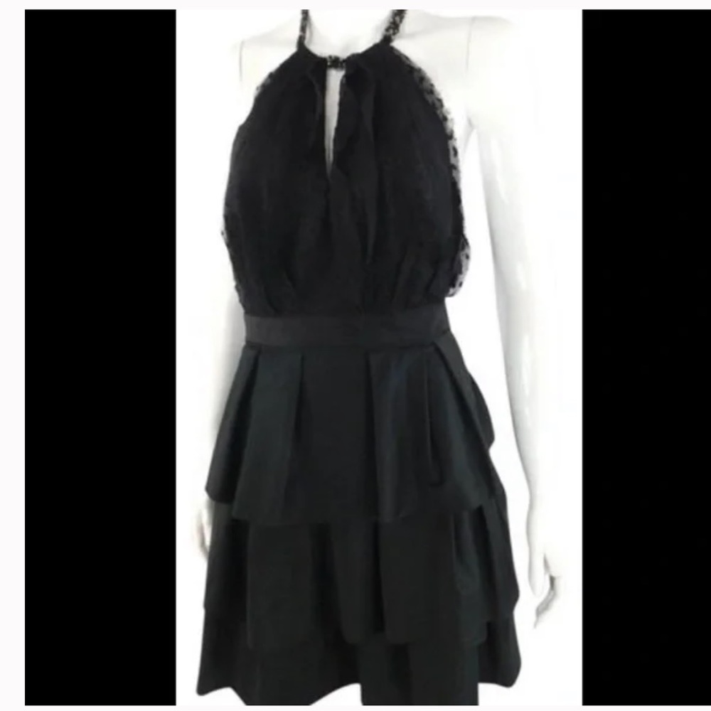 BCBG MaxAzria halter ruffle dress